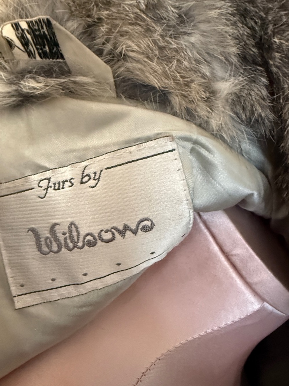 Wilsons Leather Gray rabbit fur Jacket - Picture 2 of 11